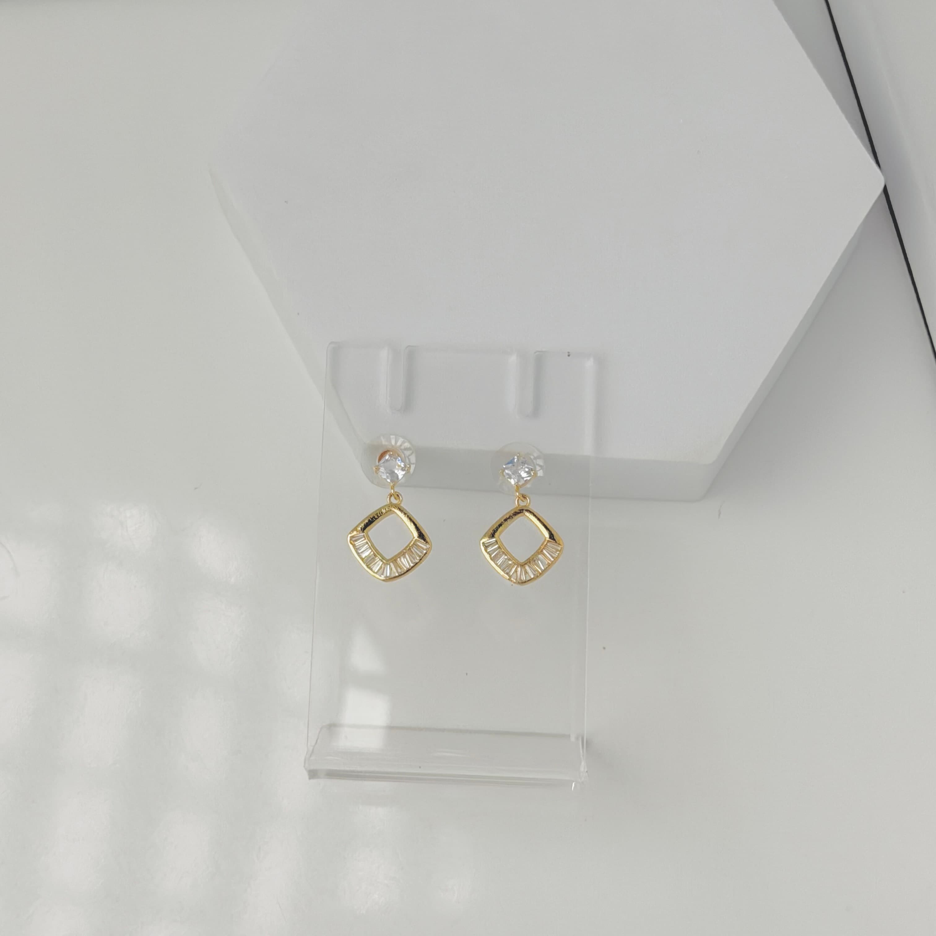 Crystal Frame Earrings image 3