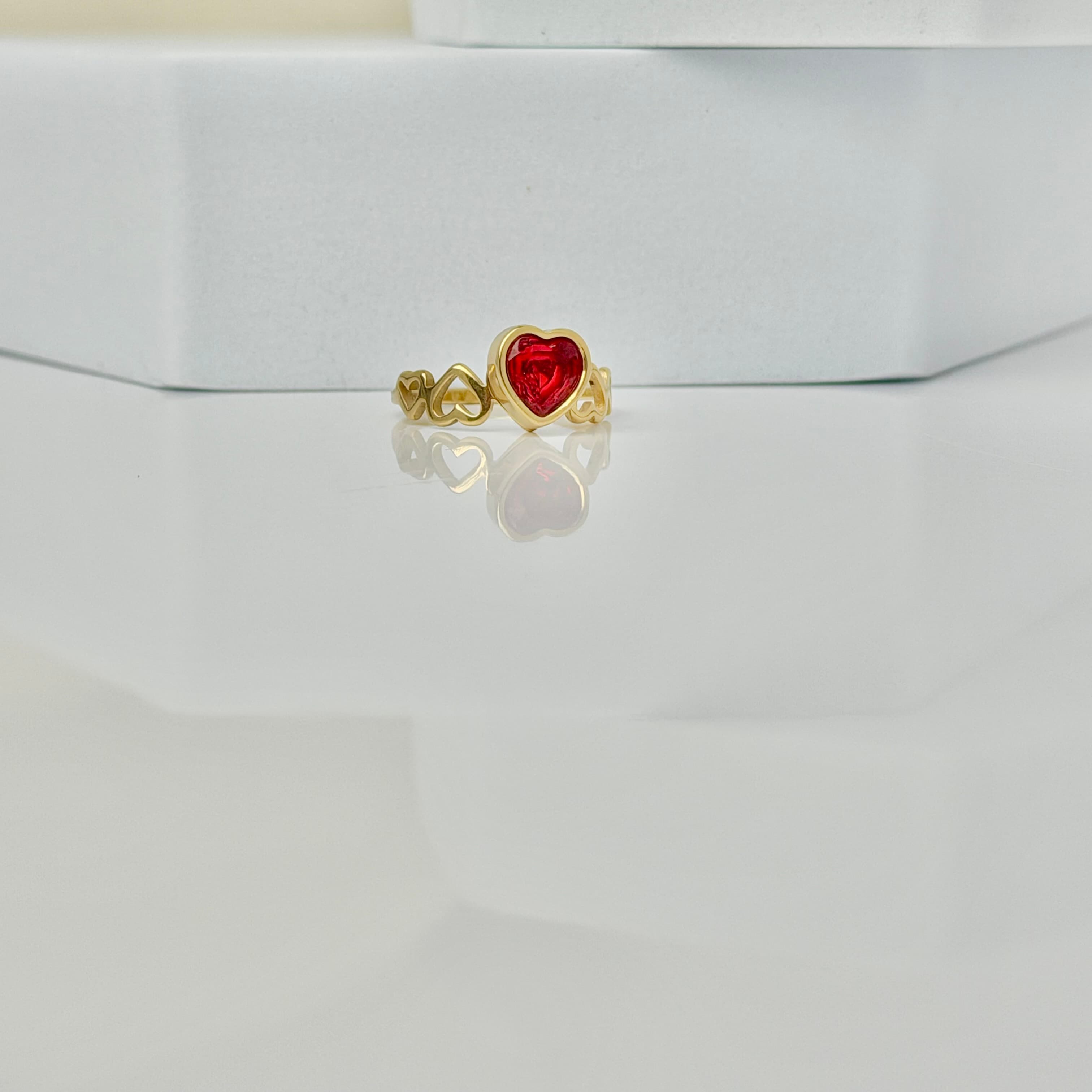 Crimson heart ring image 6