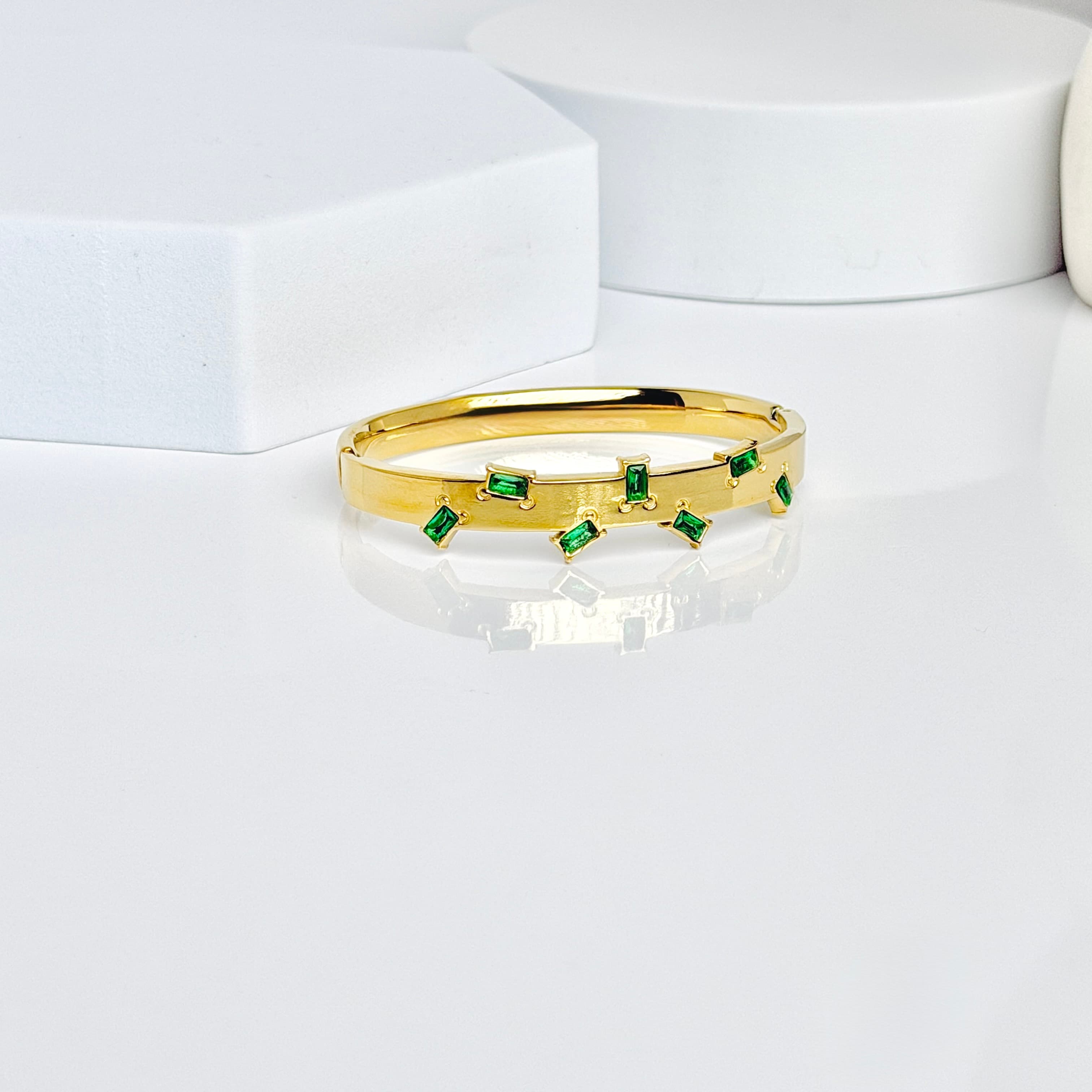 Emerald Cascade Bangle image 1