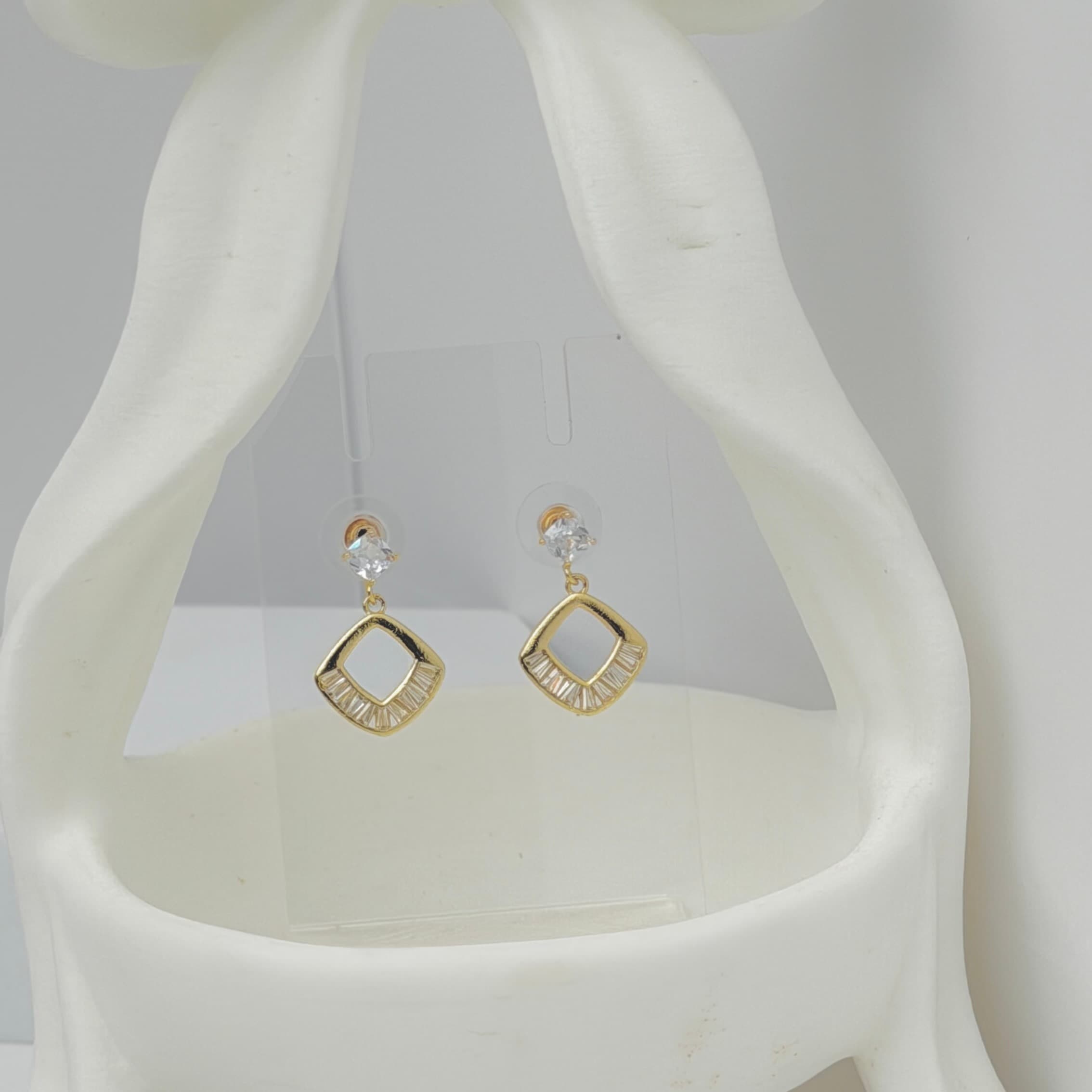 Crystal Frame Earrings image 4
