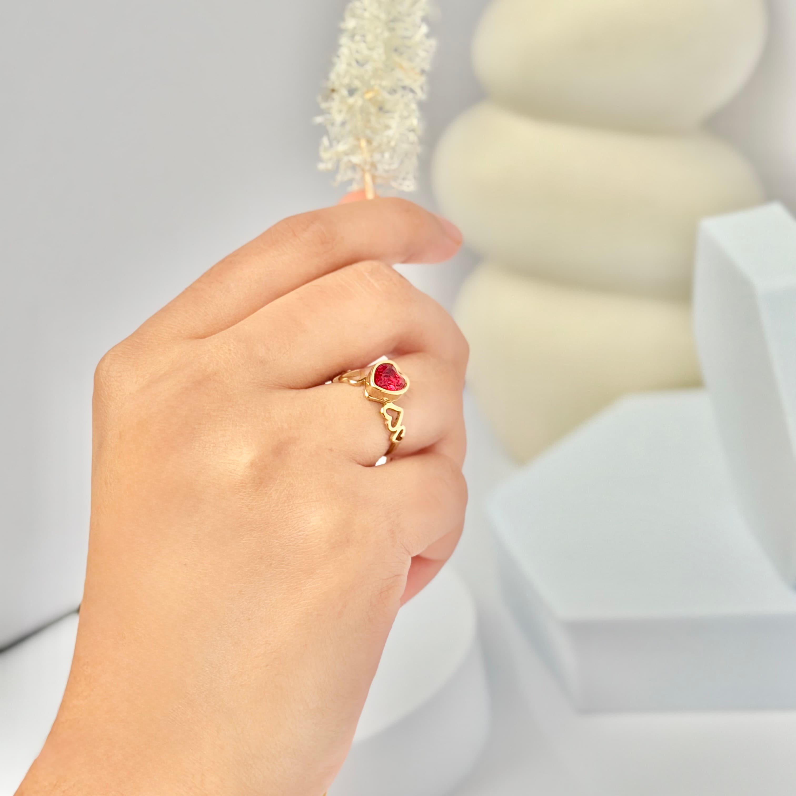 Crimson heart ring image 1