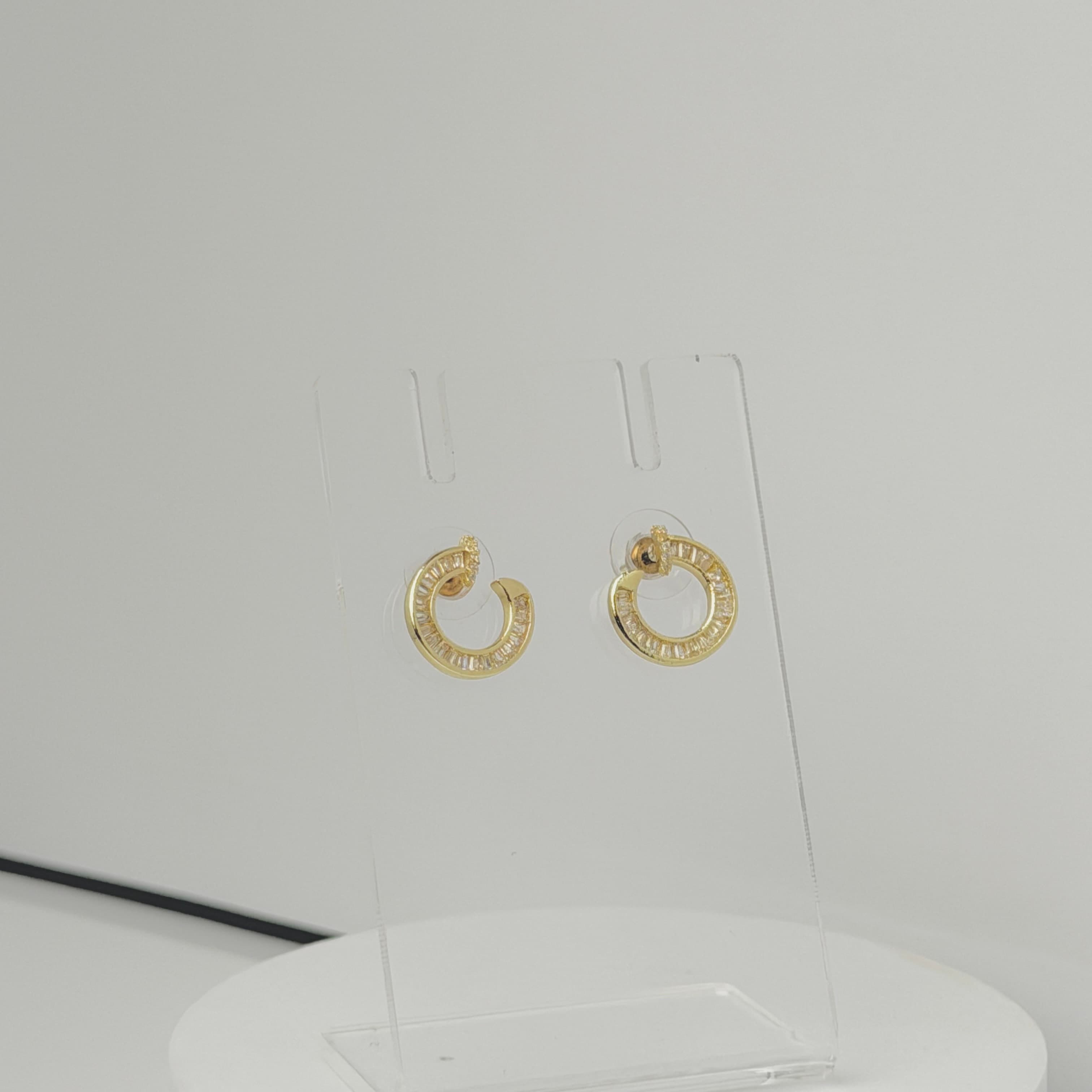 Crystal Hoop Earrings image 1