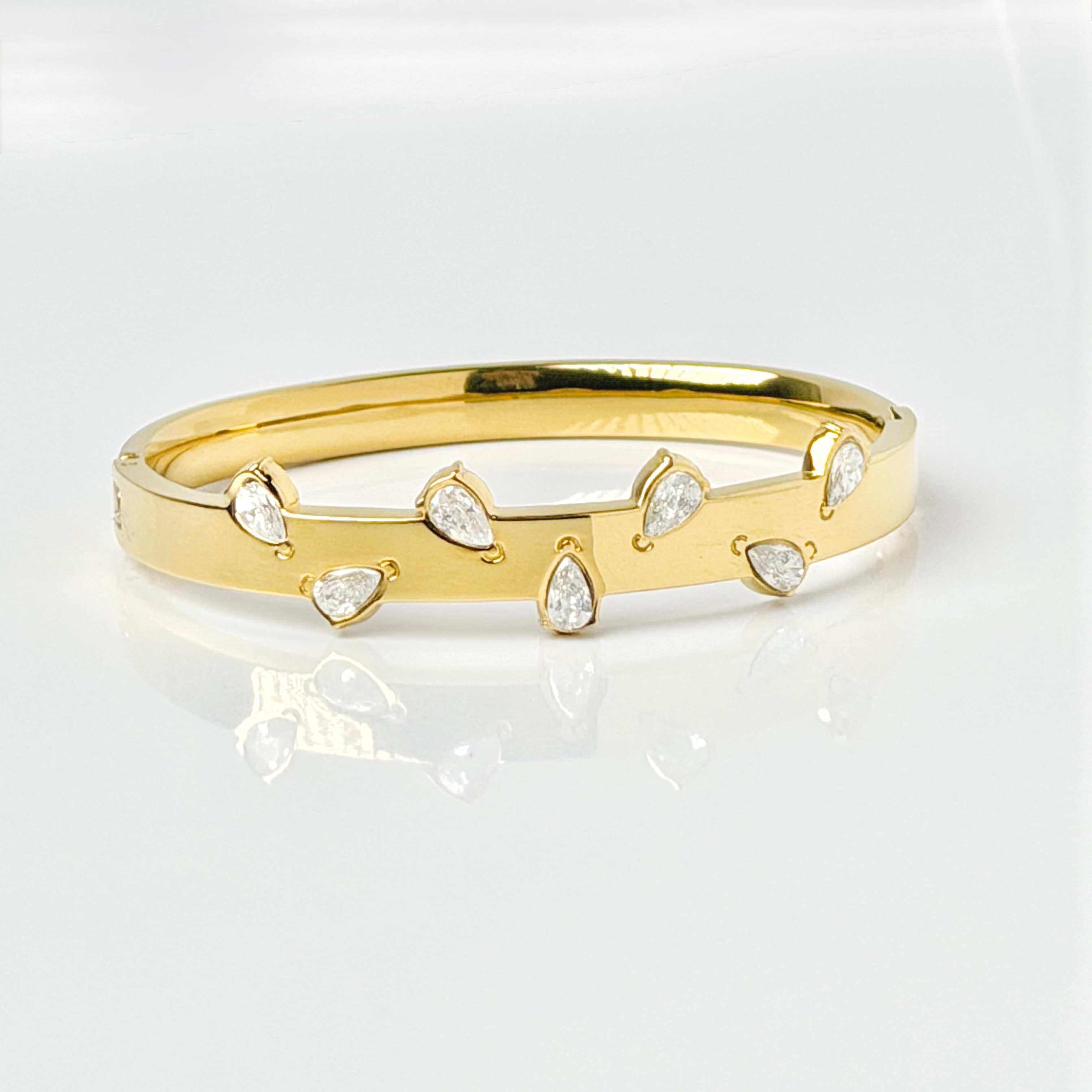 Crystal Teardrop Bangle image 1