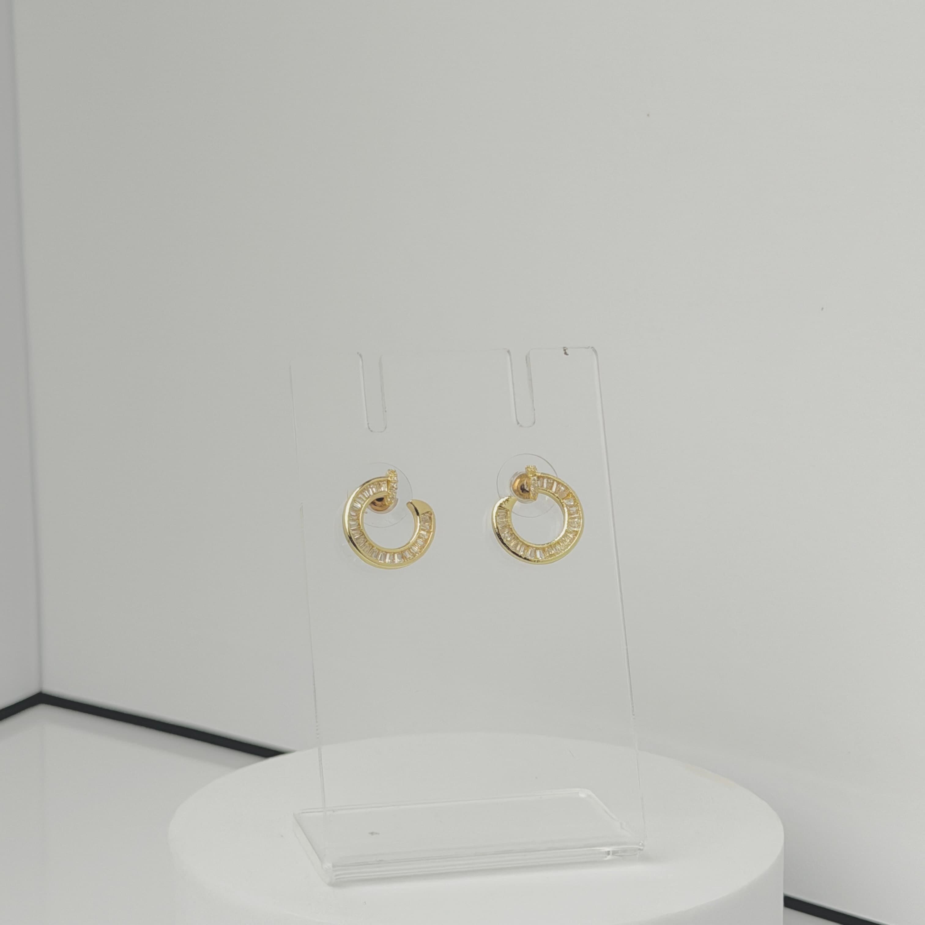 Crystal Hoop Earrings image 2