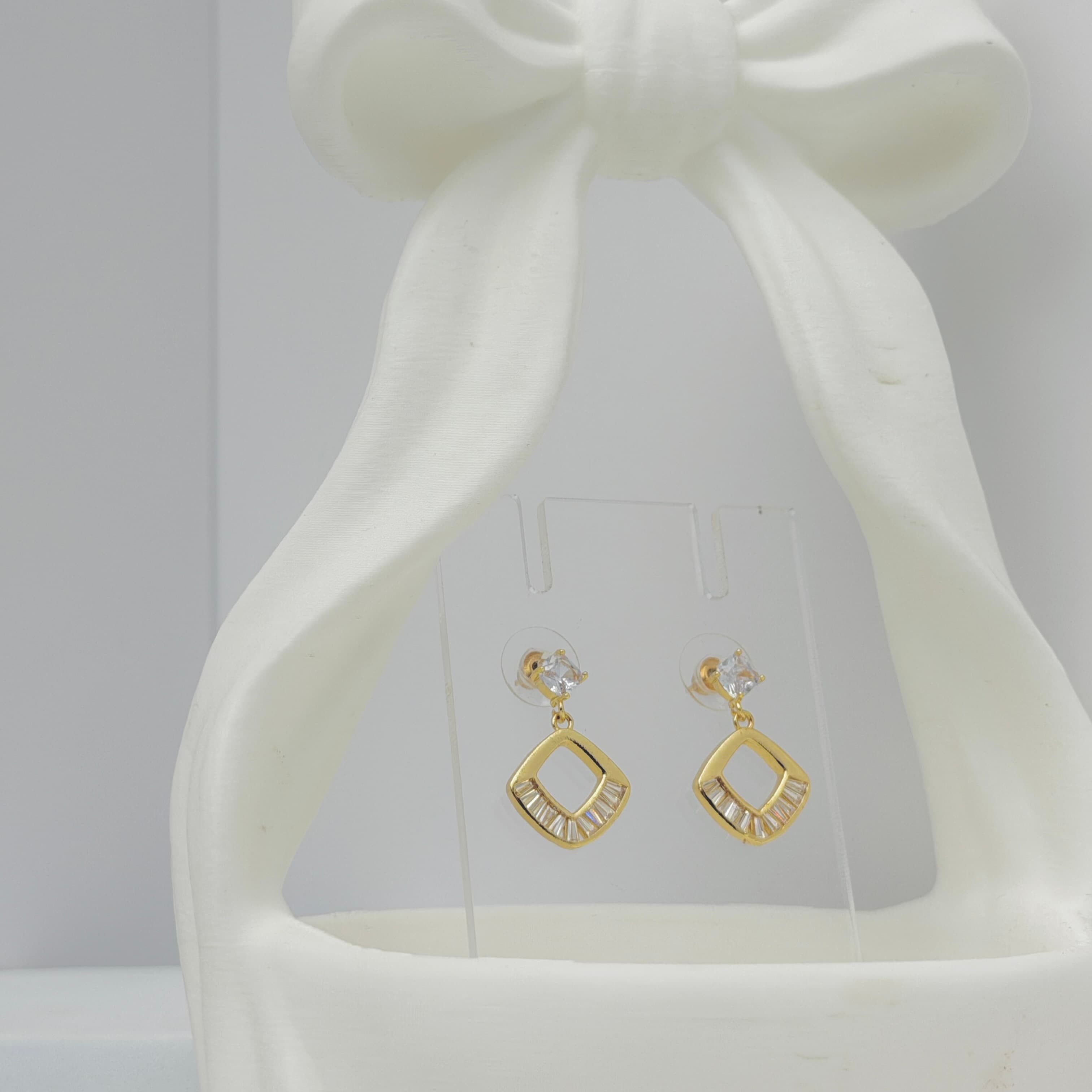 Crystal Frame Earrings image 2