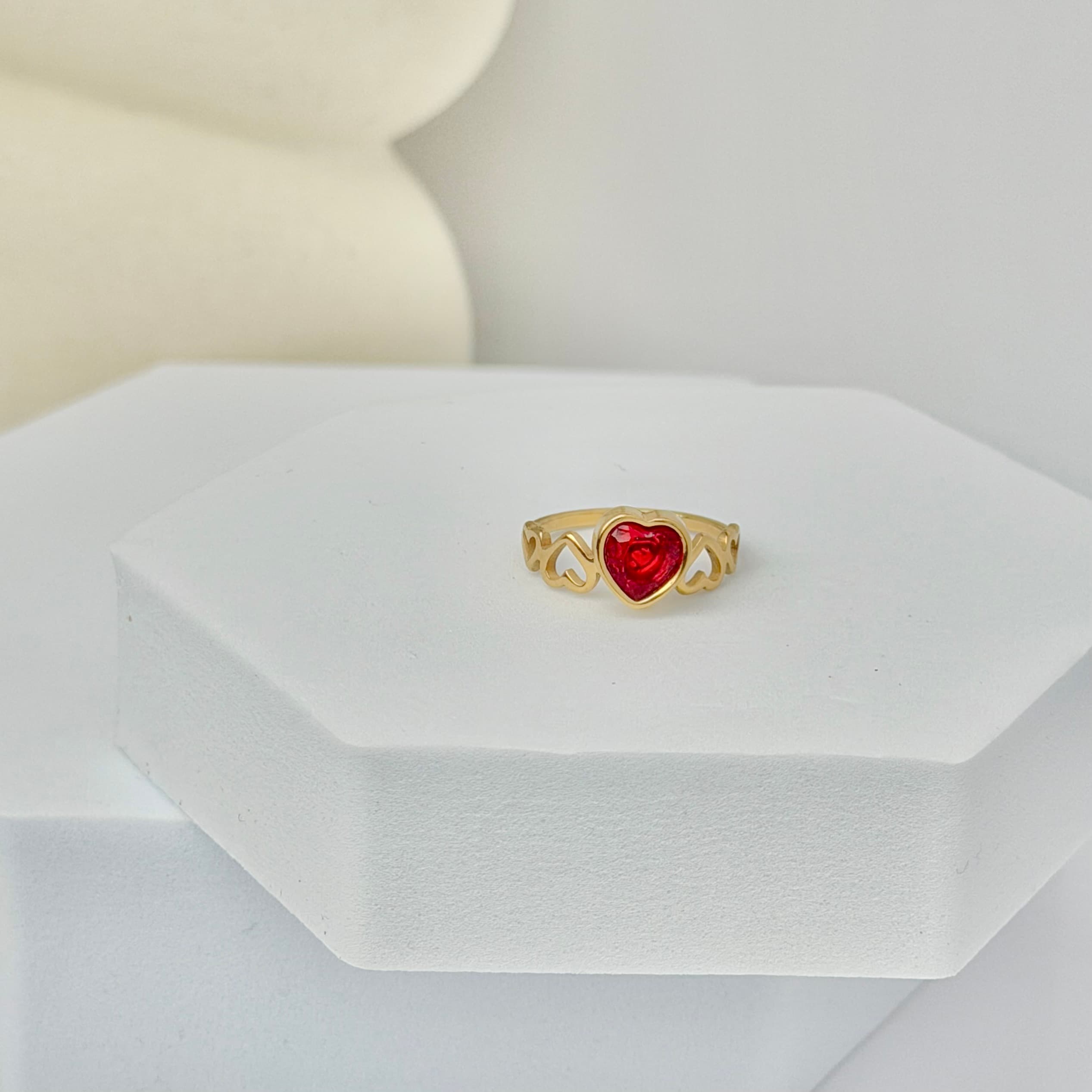 Crimson heart ring image 7