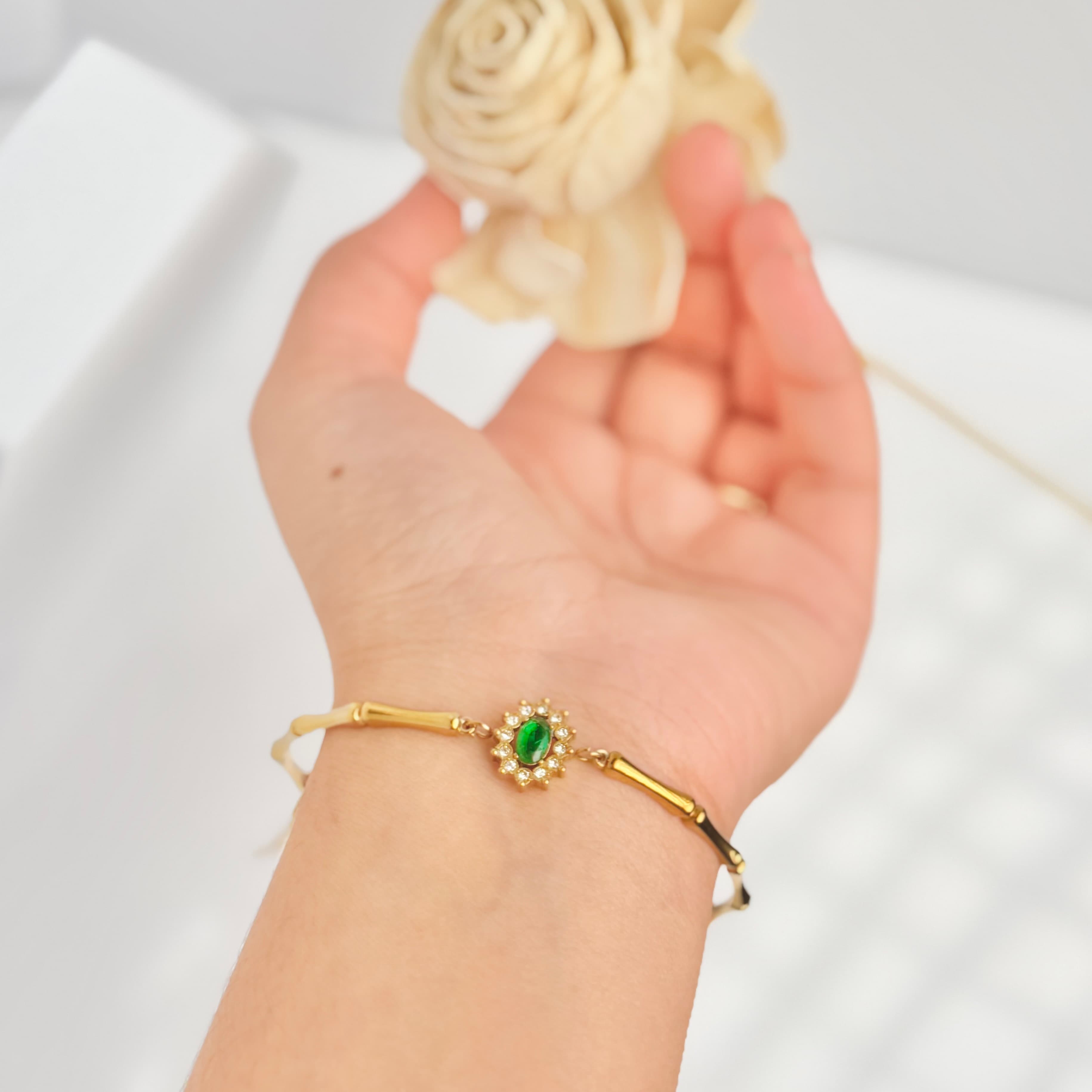 Emerald Bloom Bracelet image 3