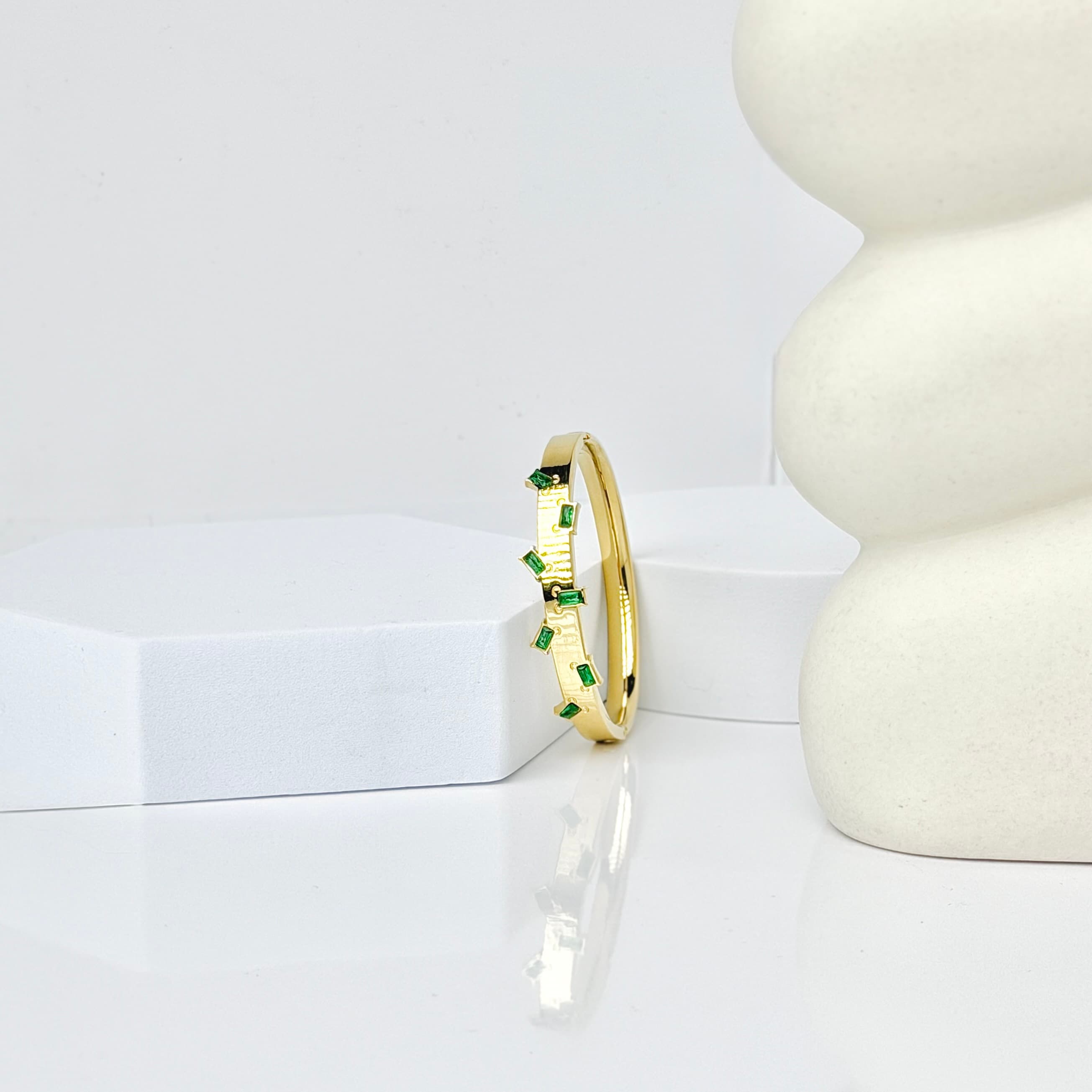 Emerald Cascade Bangle image 4