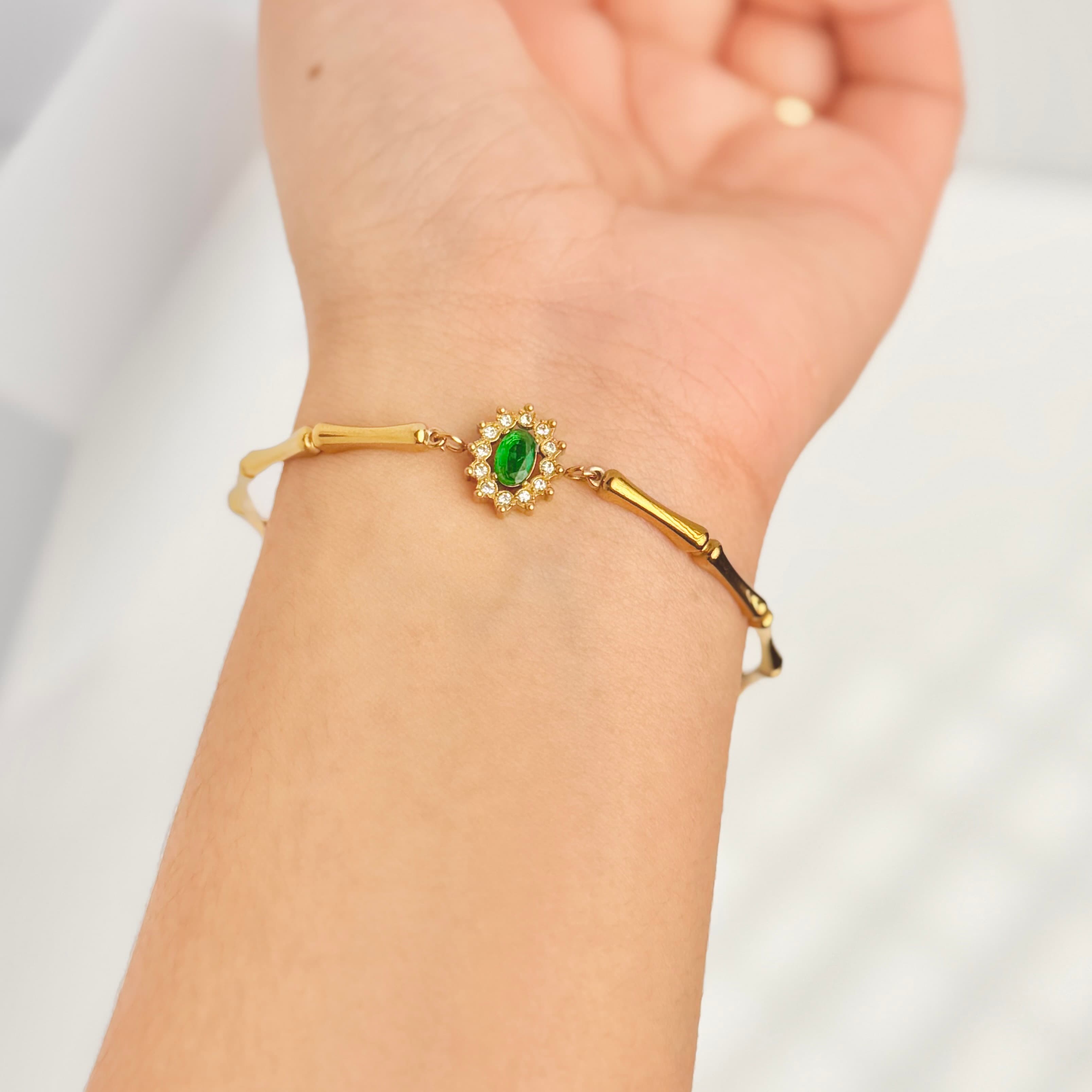 Emerald Bloom Bracelet image 1